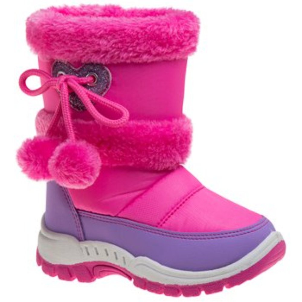 Pink & Purple Rugged Bear winter boots with POM POMs new with tags size 9